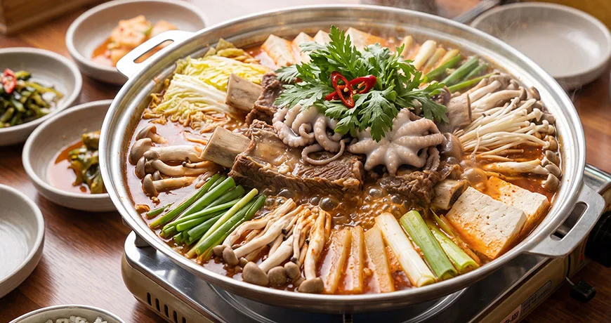 Short Rib and Octopus Hot Pot | 갈낙전골